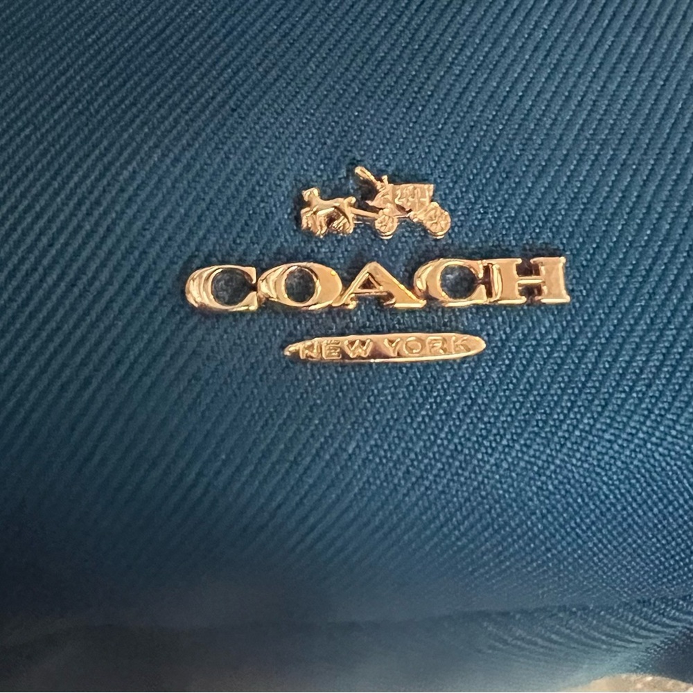 Coach Sawyer Crossbody Bag in Blue and Tan - Picture 8 of 15